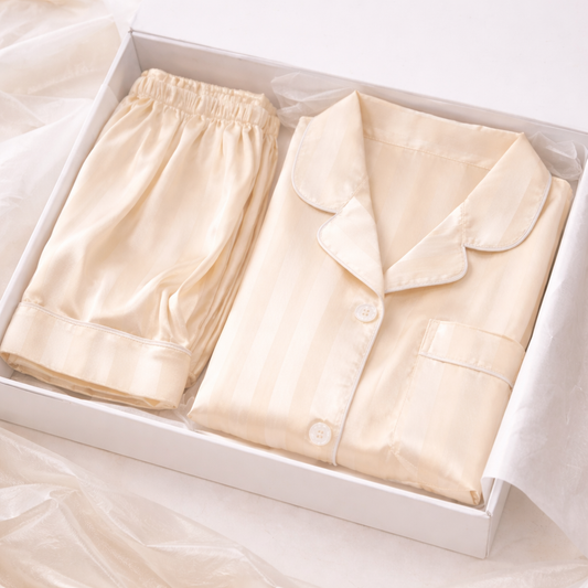 Comfyr™ Mulberry Silk Stripped Pajama Set