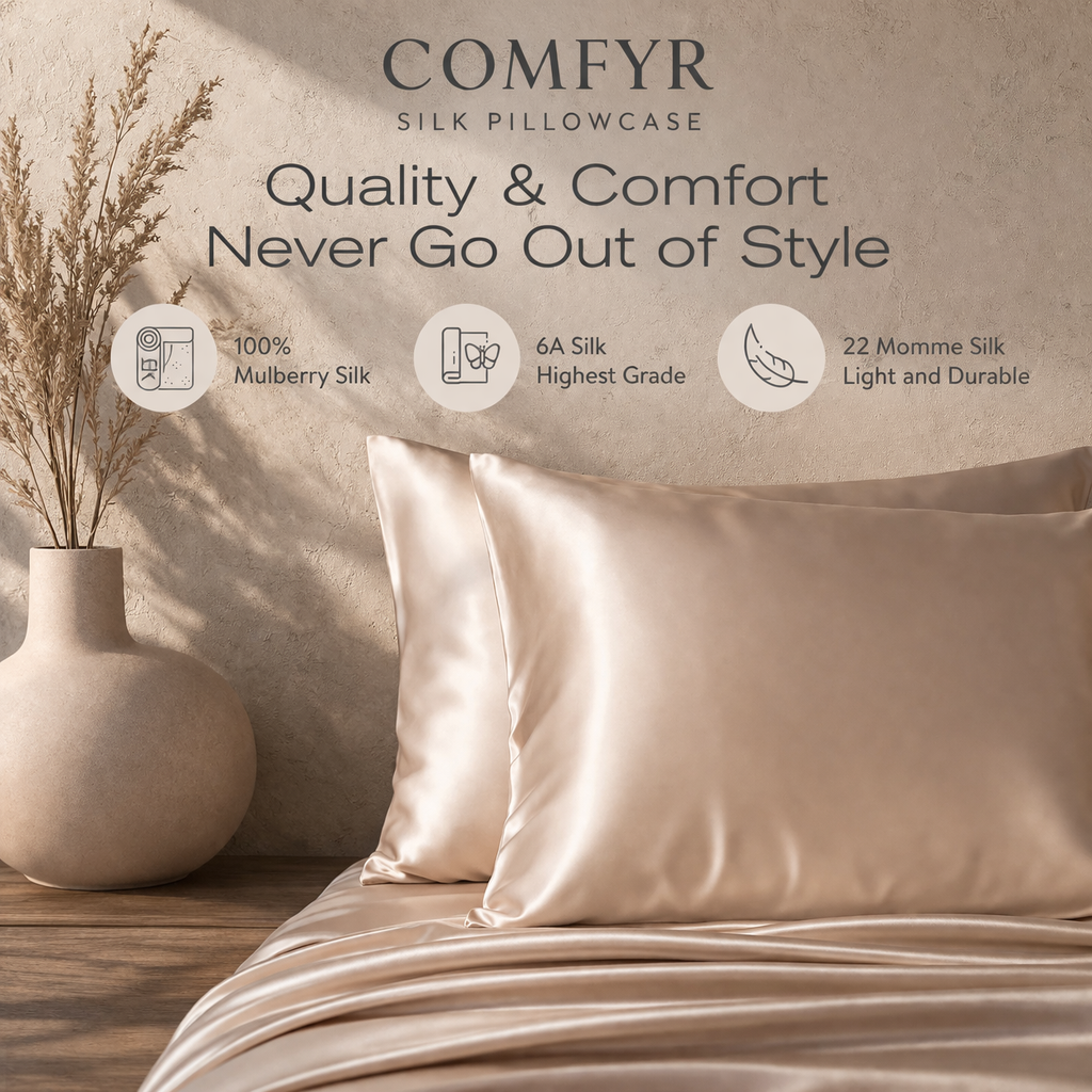 Comfyr™ 100% Mulberry Silk Pillowcase